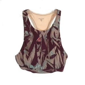 NWOT Womens Size 4 Garnet Hill Purple Gray Floral Active Tankini Top